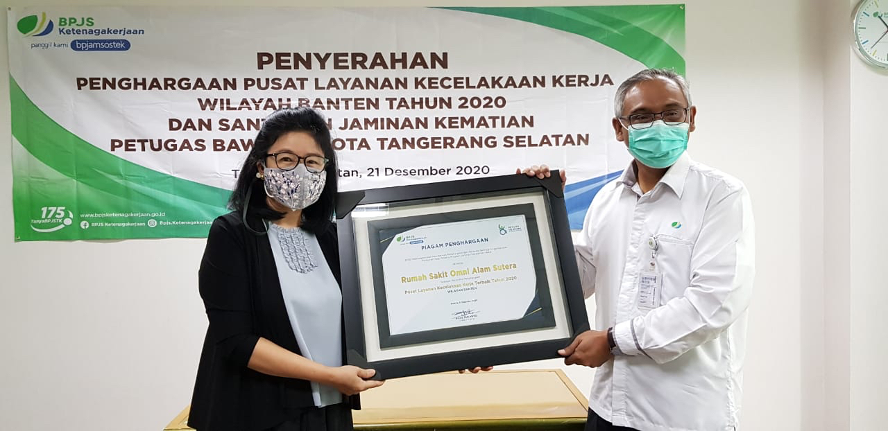 OMNI Hospital Alam Sutera Meraih Penghargaan Layanan Terbaik Dari BPJS Ketenagakerjaan